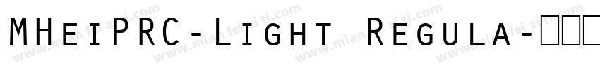 MHeiPRC-Light Regula字体转换